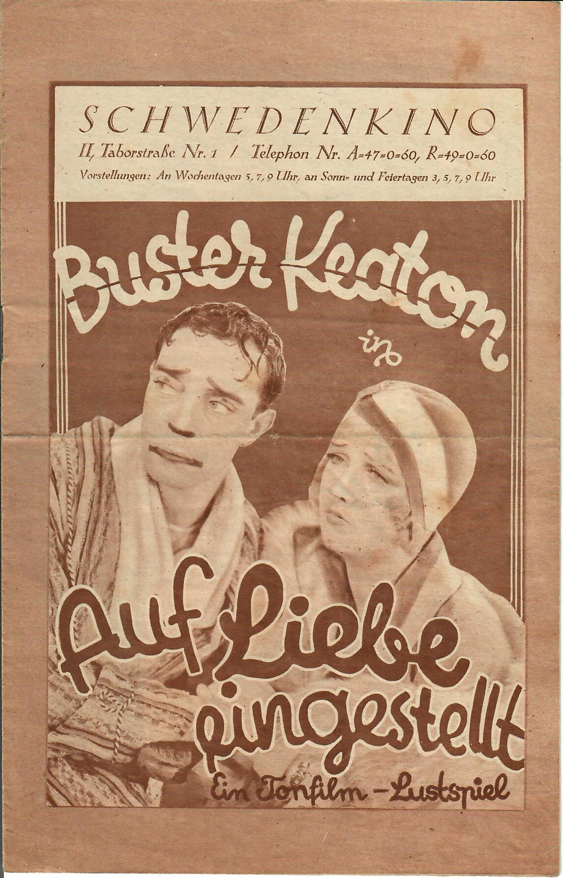 Film im Bild 00 : b: Auf Liebe eingestellt Buster Keaton