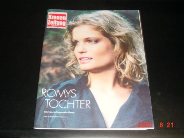 Kronen Zeitung 25. 1. 2004: Sarah Biasini ( Romys Tochter )