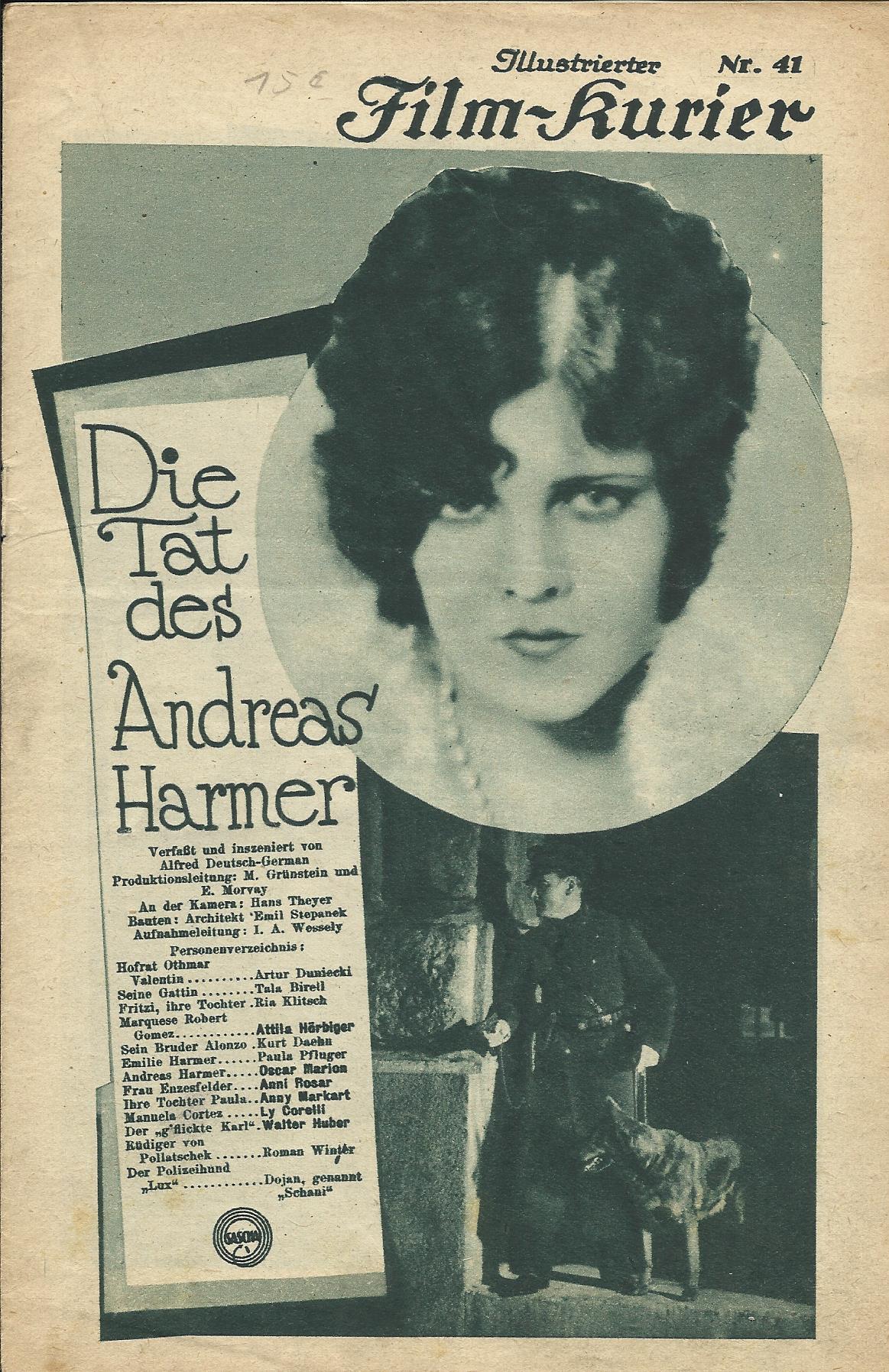 IFK: Nr: 41: Die Tat des Andreas Harmer Attila Hörbiger