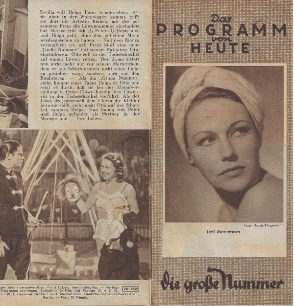 1858: Die grosse Nummer, Leni Marenbach, Rudolf Prack,
