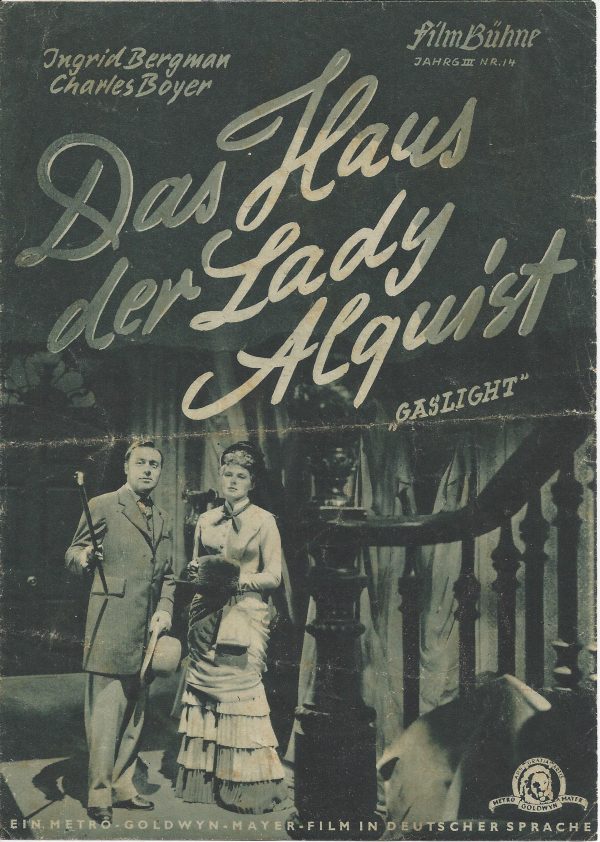 14: Das Haus der Lady Alquist ( Gaslight ) Ingrid Bergman, Charles Boyer, Joseph Cotten, May Whitty, Angela Lansbury, Barbara Everest,