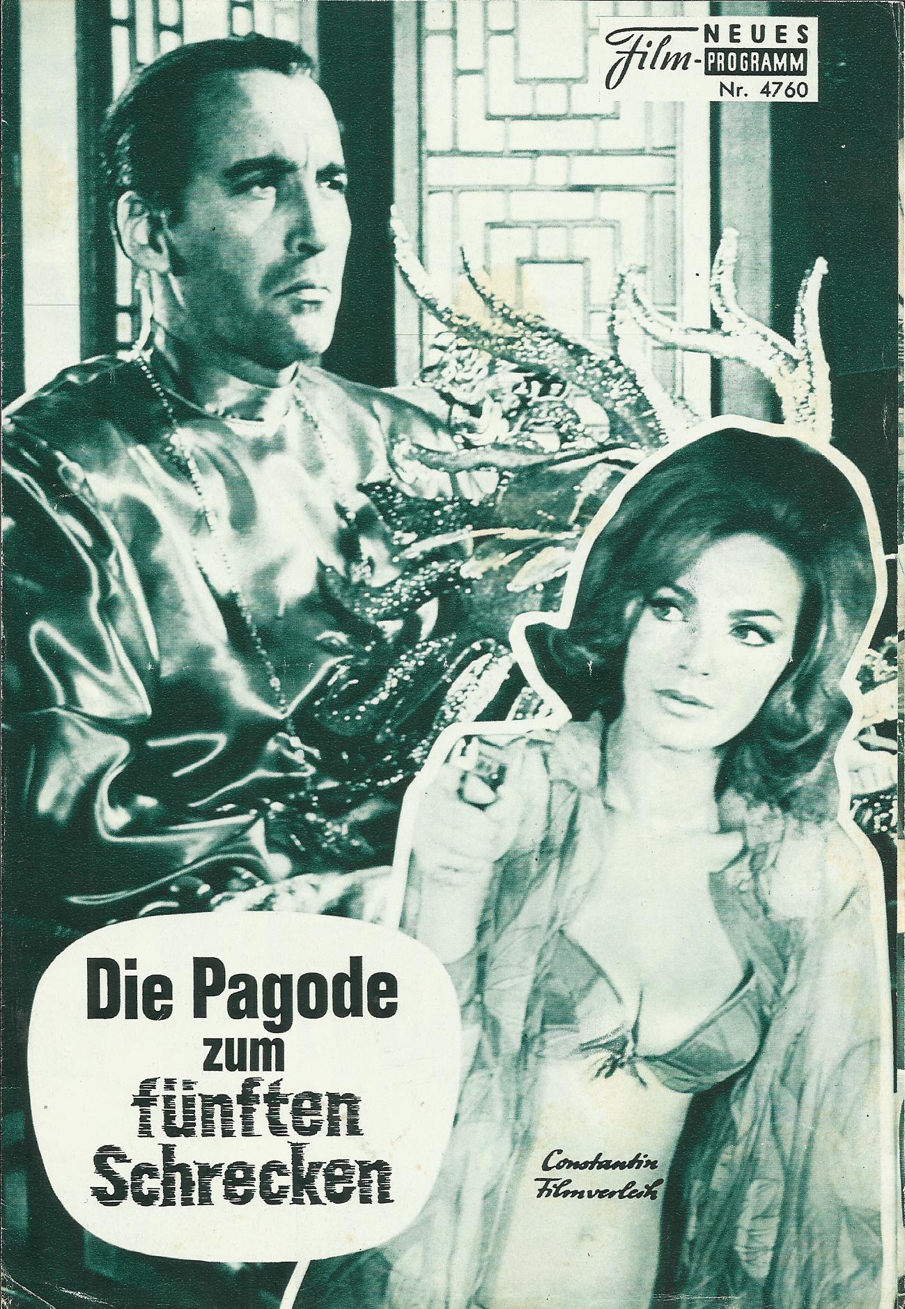 4760: Die Pagode zum fünften Schrecken ( Joachim Linden ) Klaus Kinski, Christopher Lee, Bob Cummings, Margaret Lee, Rupert Davies, Maria Perschy, Maria Rohm, Sieghardt Rupp,