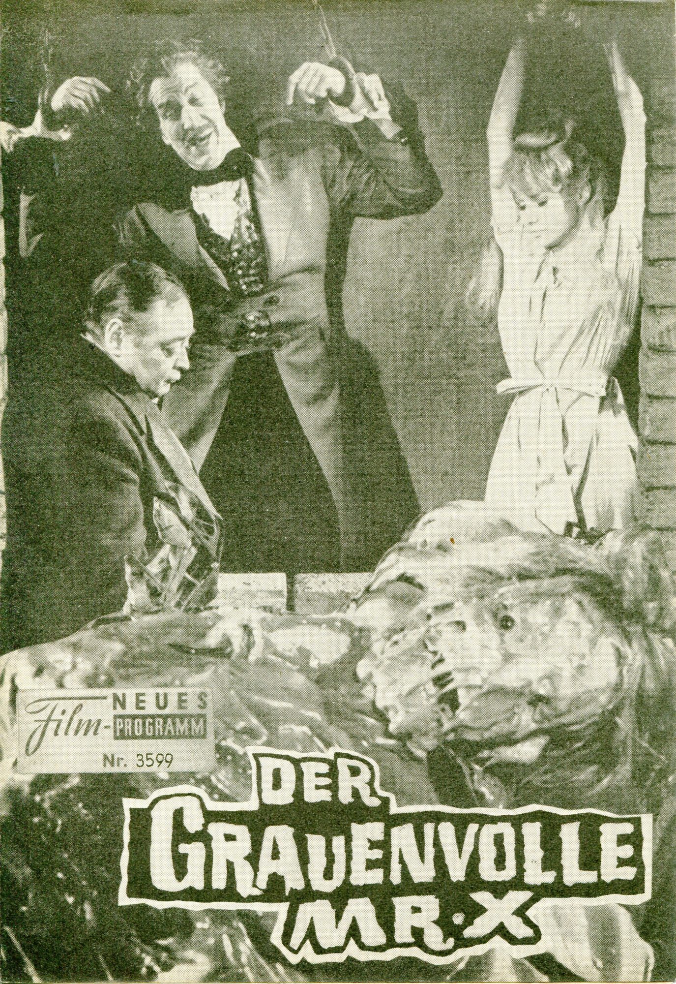 3599: Der Grauenvolle Mr. X ( Roger Corman ) Peter Lorre, Vincent Price, Joyce Jameson, Lenny Weinrib, Maggie Pierce, Leona Gage, Ed Cobb, Basil Rathbone, Debra Paget, David Frankham