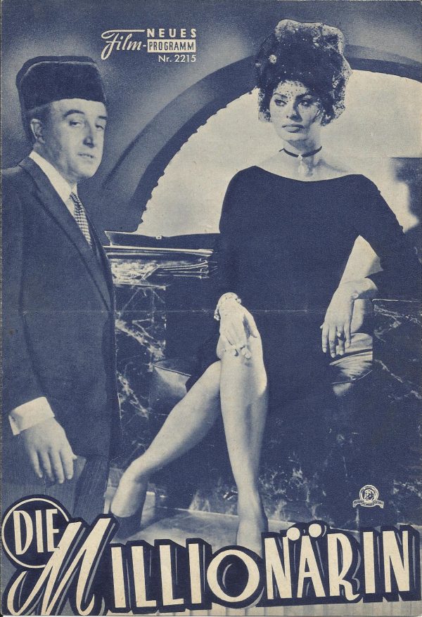 2215: Die Millionärin (Anthony Asquith) Sophia Loren, Peter Sellers, Alastair Sim, Vittorio de Sica, Dennis Price, Gary Raymond, Virginia Vernon, Noel Purcell, Alfie Bass, Miriam Karlin