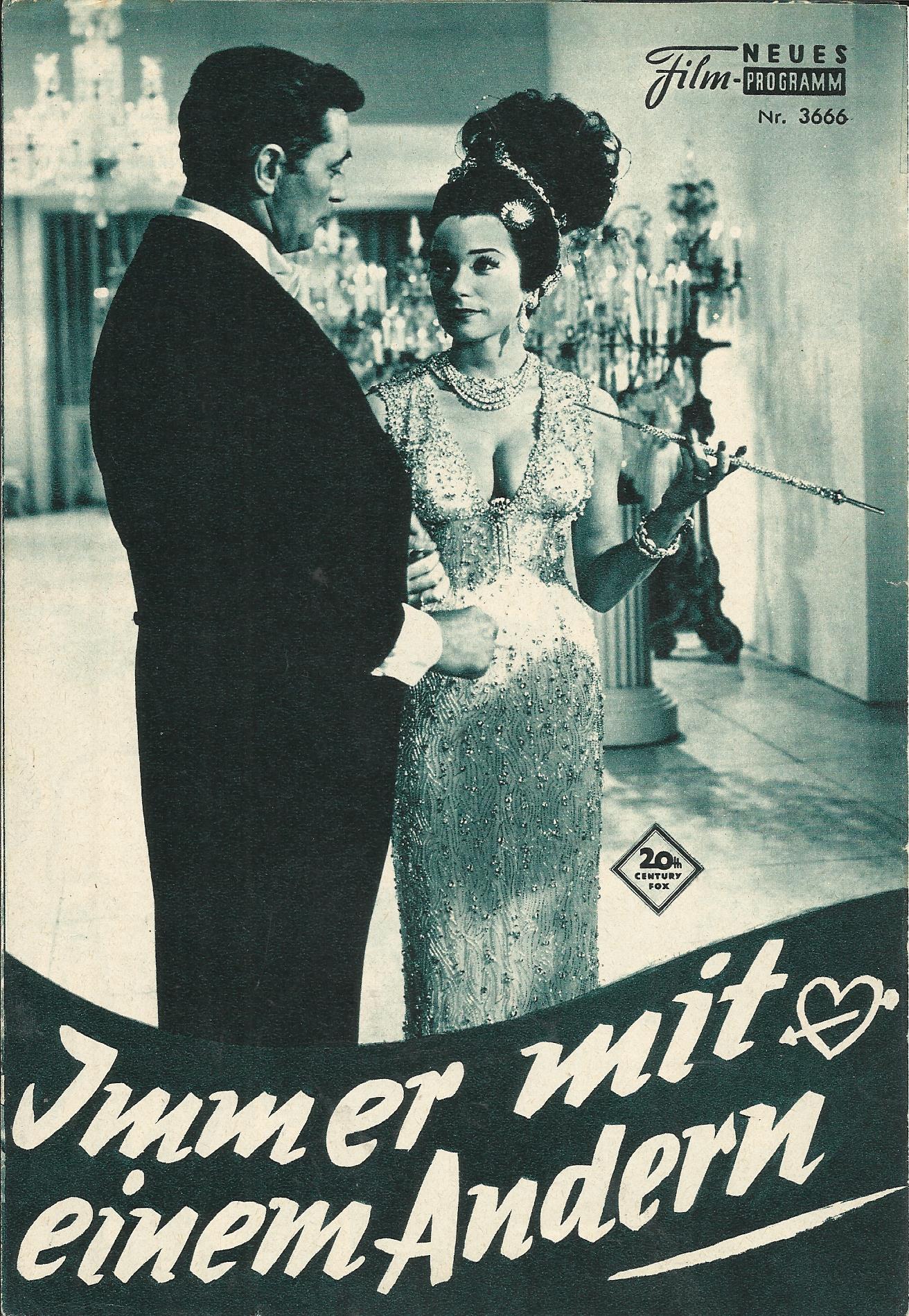 3666: Immer mit einem Anderen (J. Lee Thompson) Dean Martin, Paul Newman, Shirley MacLaine, Bob Cummings, Dick van Dyke, Robert Mitchum, Gene Kelly, Reginald Gardiner, Margaret Dumont, Lou Nova, Fifi D'Orsay, Wally Vernon