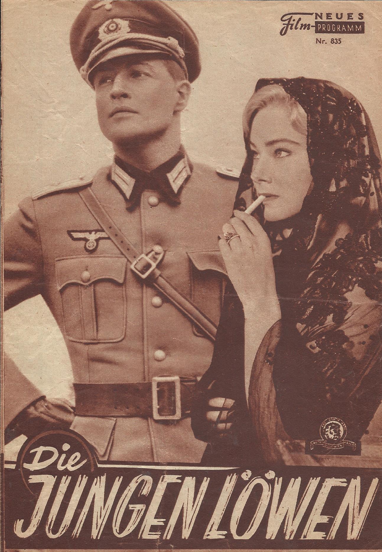 835: Die jungen Löwen (Edward Dmytryk) Marlon Brando, Dean Martin, Montgomery Clift, Hope Lange, Barbara Rush, May Britt, Macimilian Schell, Dora Doll, Lee van Cleef, Lilian Montevecchi, Parley Baer, Arthur Franz, Hal Baylor