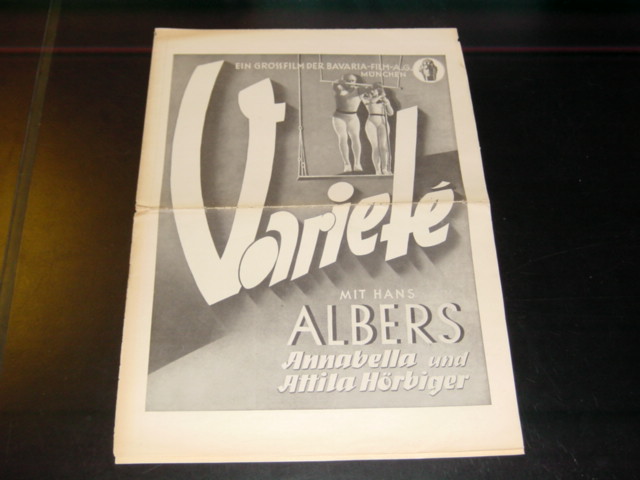 Variete ( Zirkus ) Hans Albers, Annabella, ( Riesenprogramm )
