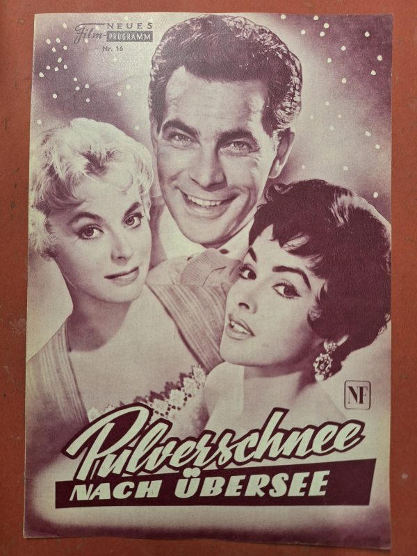 16: Pulverschnee nach Übersee (Hermann Leitner) ( rötlich ) Adrian Hoven, Marianne Hold, Mara Lane, Franz Muxeneder, Beppo Brem, Karl Schalder, Theodor Danegger, Gretl Theimer, Ewald Wenck, Ilse Petermell, Ludwig Groihsmaier, Boy Gobert, Fritz Eckhardt, H
