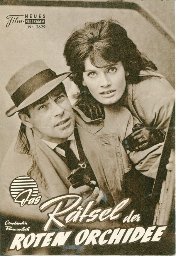 2629: Das Rätsel der Roten Orchidee ( Edgar Wallace ) Marisa Mell, Adrian Hoven, Christopher Lee, Klaus Kinski, Eric Pohlmann, Fritz Rasp, Pinkas Braun, Eddi Arent, Wolfgang Büttner, Christiane Nielsen, E. F. Fürbringer