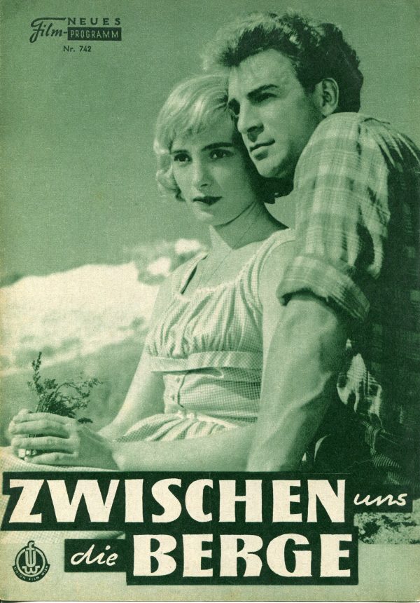 742: Zwischen die Berge (Franz Schnyder) Nelly Borgeaud, Heinrich Gretler, Hannes Schmidhauser, Peter Arens, Fred Tanner, Heinz Woester, Max Haufler, Erwin Kohlund, Johannes Steiner, Alfred Schlageter, Willy Frey, Rita Liechti