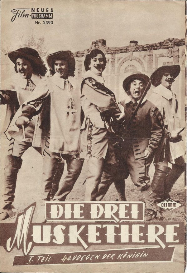 2590: Die drei Musketiere I ( Bernard Borderie ) Mylene Demongeot, Gerard Barray, Georges Descrieres, Bernard Woringer, Jacques Toja, Jean Carmet, Guy Delorme, Robert Berri, Anne Tonietti, Guy Trejeon, Henri Nassiet, Jacques Berthier