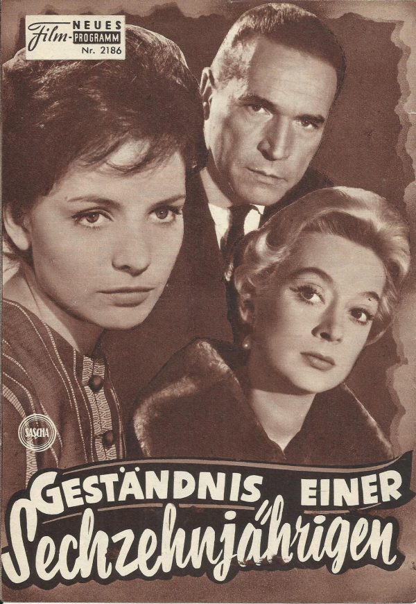 2186: Geständnis einer Sechzehnjährigen (Georg Tressler) Barbara Frey, Nina Sandt, Wolfgang Preiß, Ivan Desny, Michael Hinz, Fritz Schmiedel, Senta Wengraf