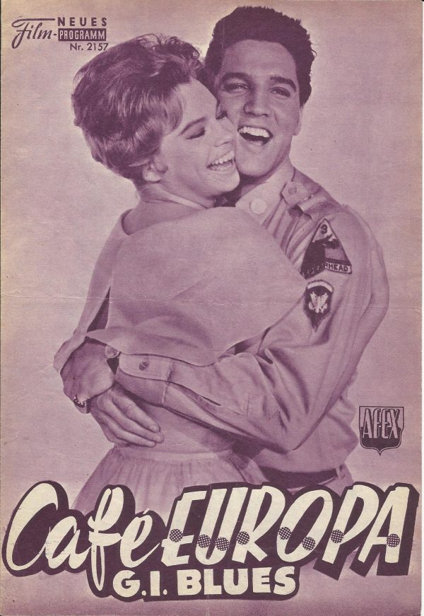 2157: Cafe Europa, (G. I. Blues) ( violett ) Elvis Presley, James Douglas, Robert Ivers, Juliet Prowse, Leticia Roman, Rigrid Maier