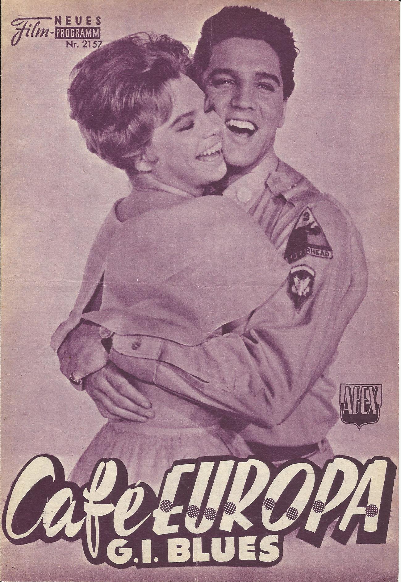 2157: Cafe Europa, (G. I. Blues) ( violett ) Elvis Presley, James Douglas, Robert Ivers, Juliet Prowse, Leticia Roman, Rigrid Maier