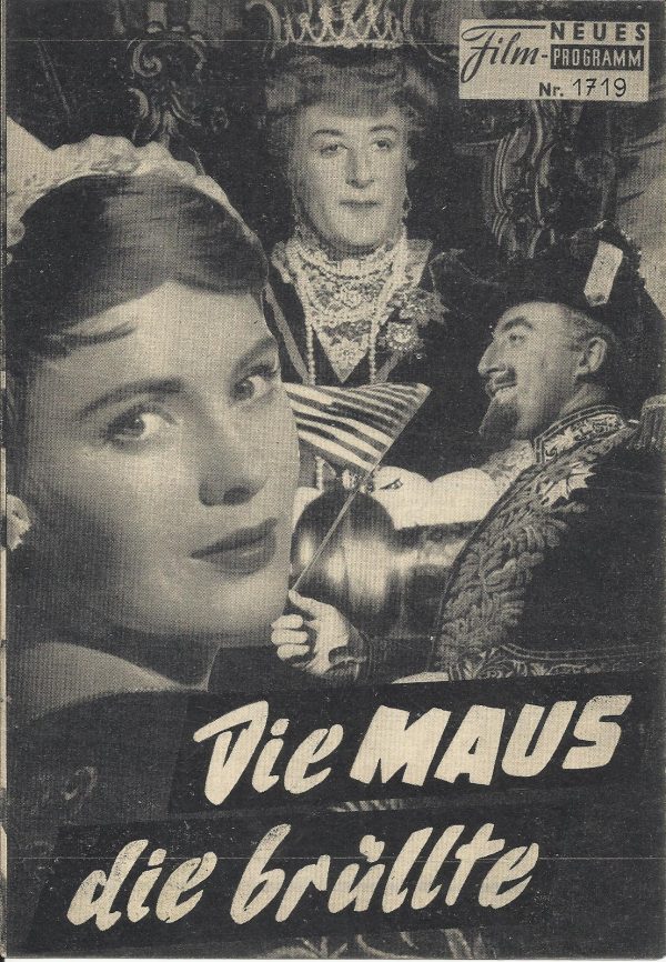1719: Die Maus die brüllte (Jack Arnold) Peter Sellers, Jean Seberg, David Kossoff, William Hartnell, Timothy Bateson, Monty Landis, Harold Krasket, Leo McKern, Colin Gordon, Austin Willis, George Margo, Richard Gatehouse