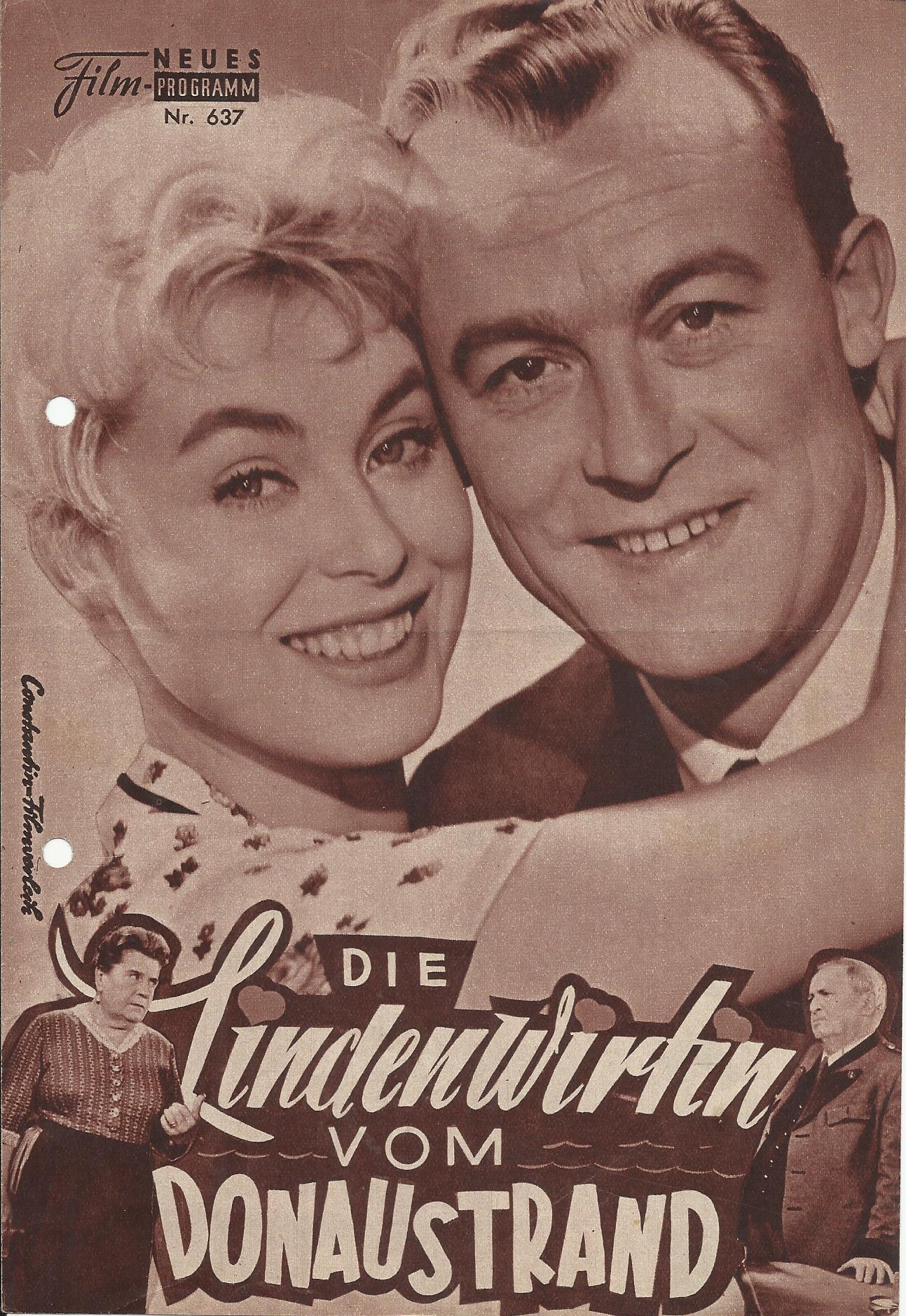637: Lindenwirtin vom Donaustrand (Hans Quest) Marianne Hold, Hans Moser, Claus Holm, Annle Rosar, Frank Holms, Heinz Conrads, Franz Böheim, Monika Dahlberg, Erik Frey, Hugo Gottschlich, Alma Seidler, Ulrich Bettac, Herbert Prikoba, Otto Ambros, Alfred Tu