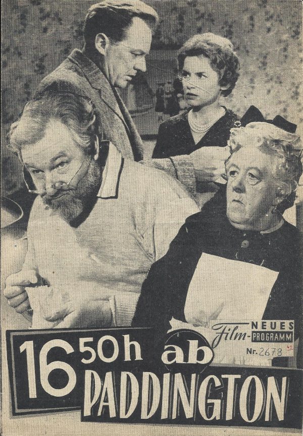 2678: 16 Uhr 50 ab Paddington ( George Pollock ) Margaret Rutherford, Arthur Kennedy, James Robertson Justice, Muriel Pavlov, Charles Tingwell, Ronald Howard, Thorley Walters, Conrad Philips, Ronnie Raymond
