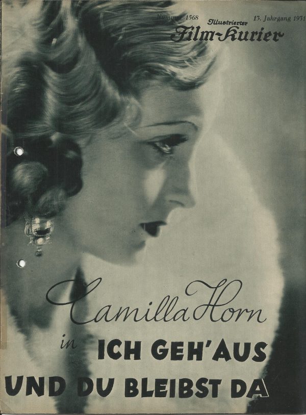 1568: Ich geh aus und du bleibst da ( Hans Behrend ) Camilla Horn, Oskar Sima, Berthe Ostyn, Hans Brauswetter, Theodor Loos,