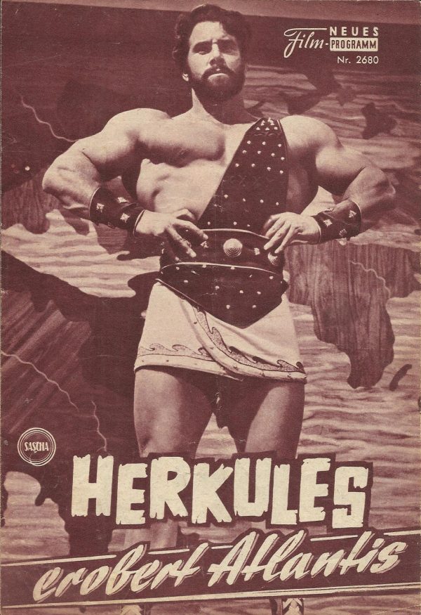 2680: Herkules erobert Atlantis ( Vittorio Cottafavi ) Reg Park, Fay Spain, Laura Altan, Ettore Manni, Luciano Marin, Salvatore Furnari, Mimmo Palmara, Mario Valdemarin, Mario Petri, Mino Doro, Enrico Maria Salerno, Gianmaria Volonte
