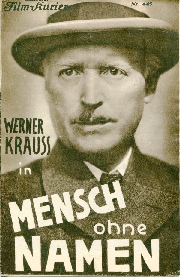 IFK: Nr: 445 : Mensch ohne Namen Werner Krauss