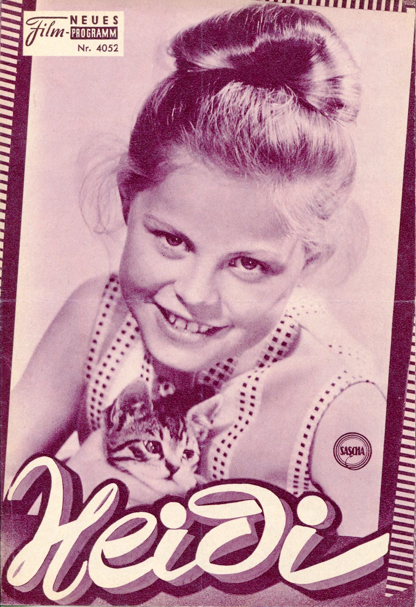 4052: Heidi (Werner Jacobs) Gustav Knuth, Rudolf Prack, Margarete Haagen, Eva Maria Singhammer, Gertraud Mittermayr, Jan Koester, Margot Tooger, Ernst Schröder, Rolf Moebius