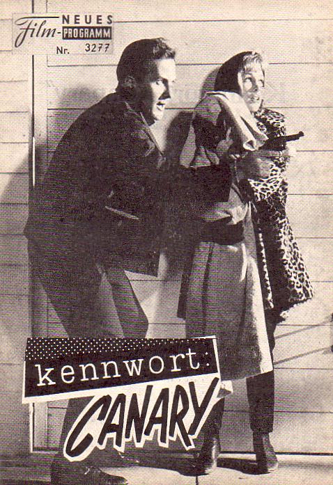 3277: Kennwort: Canary (Buzz Kulik) Pat Boone, Barbara Eden, Steve Forrest, Jack Klugman, Jessie White, Steve Harris, Milton Selzer, Jeff Corey, Jo Helton, Vici Raaf