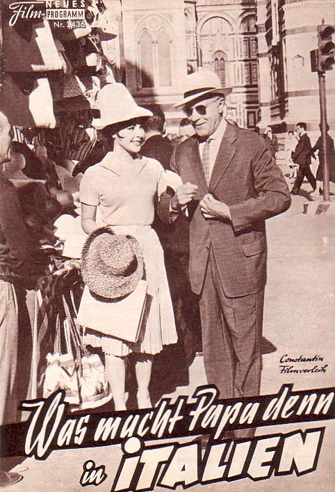 2436: Was macht Papa denn in Italien (Hans-Dieter Schwarze) Peter Kraus, Mara Lane, Willi Fritsch, Jane Tilden, Alwy Becker, Barbara Frey, Monika Dahlberg, Gaby King, Elke Aberle, Gerhard Riedmann, Claus Biederstaedt, Werner Finck, Rudolf Rhomberg, Haral