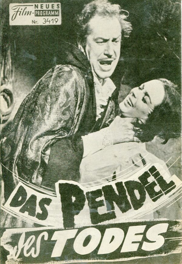 3419: Das Pendel des Todes ( The Pit and the Pendulum ) Vincent Price, Barbara Steele, John Kerr, Luana Anders, Antony Carbone, Patrick Westwood, Lynne Bernay, Larry Turner, Mary Menzies, Charles Victor