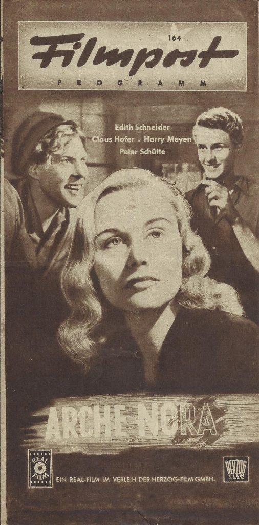 164: Arche Nora ( Werner Klingler ) Edith Schneider, Harry Meyen, Peter Schütte, Claus Hofer, Willy Maertens,