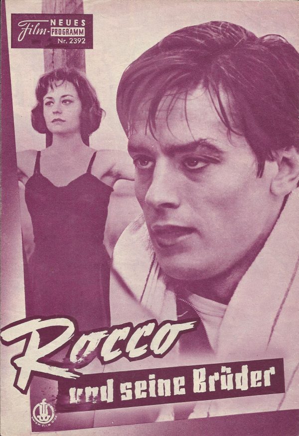 2392: Rocco und seine Brüder (Luchino Visconti) Alain Delon, Claudia Cardinale, Max Cartier, Renato Salvatori, Annie Givardot, Katina Paxinou, Roger Hanin, Paolo Stoppa, Suzy Delair, Claudia Cardinale, Spiros Focas, Alessandra Panaro, Corrado Pani, Rocco