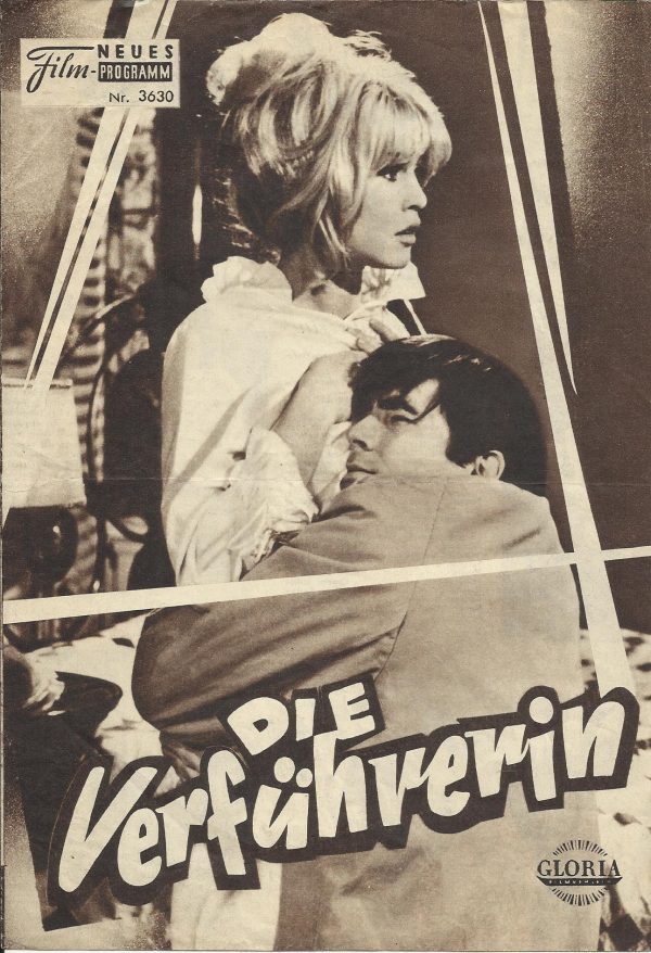 3630: Die Verführerin (Edouard Molinaro) Brigitte Bardot, Anthony Perkins, Gregoire Aslan, Andre Luguet, Denise Provence, hans Werner, Jean-Marc Tennberg, Jacques Monod, Helene Dieudonne, Charles Millot, Yvon Sarray, Jacques Hilling