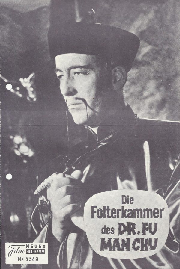 5349: Die Folterkammer des Dr. Fu Man Chu ( Jess Franco ) Christopher Lee, Günther Stoll, Richard Green, Maria Perschy, Tsai Chin,