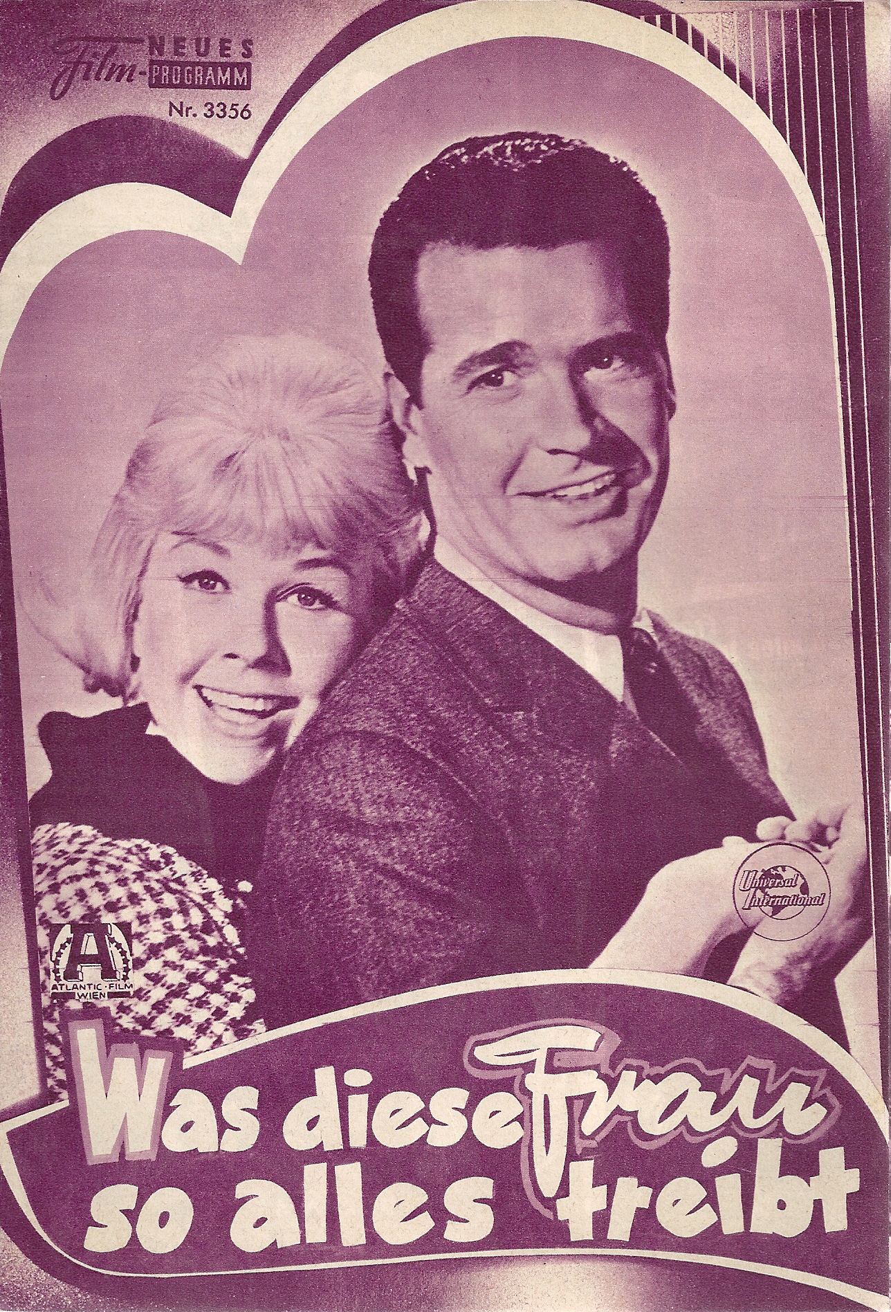 3356: Was diese Frau so alles treibt (Norman Jewison) Daris Day, James Garner, Arlene Francis, Edward Andrews, Reginald Owen