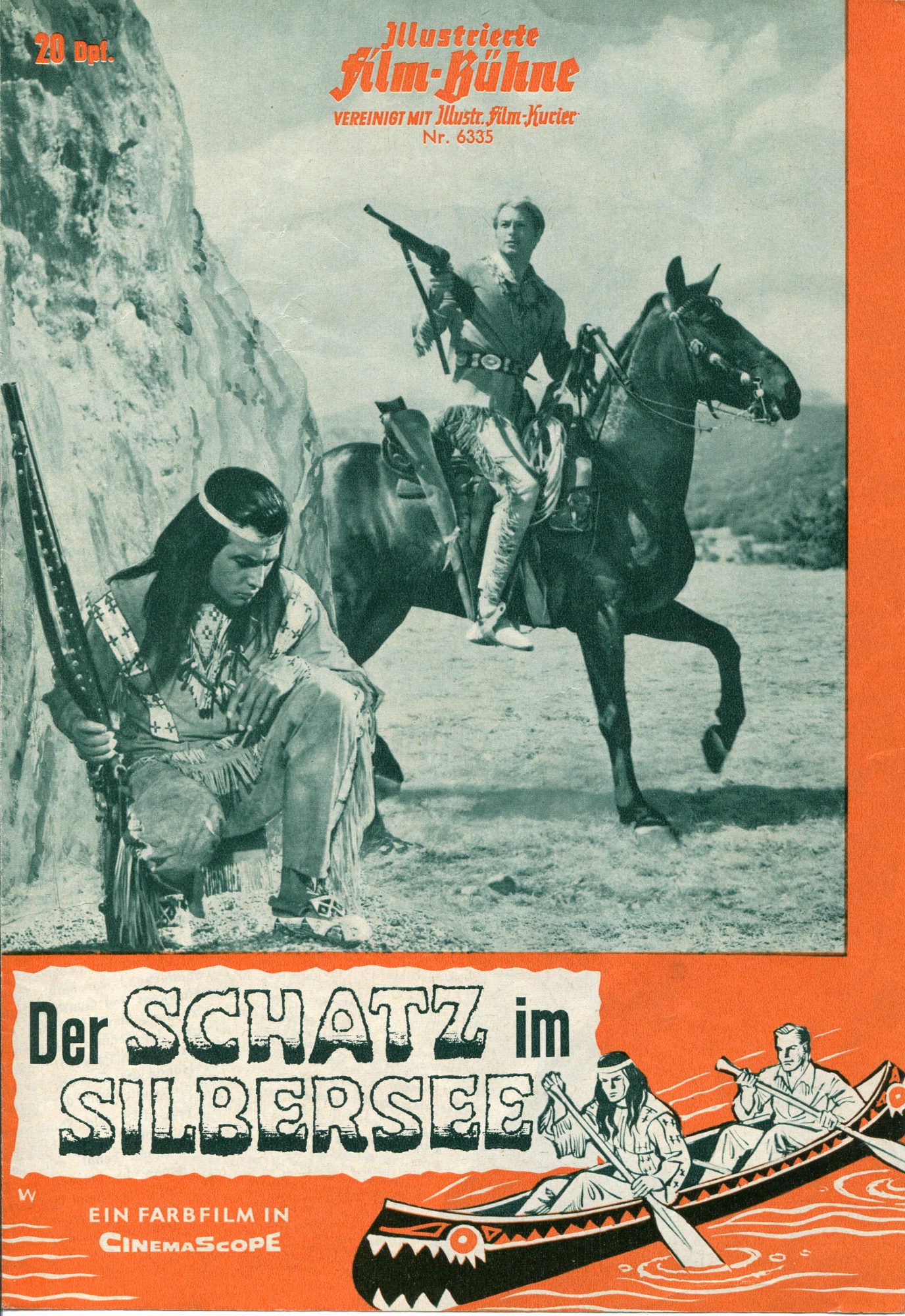 Der Schatz im Silbersee ( Karl May ) ( IFB ) ( BUNT ) Lex Barker, Pierre Brice, Götz George, Karin Dor, Herbert Lom, Marianne Hoppe, Eddie Arent, Jan Sid, Ralf Wolter, Mirko Bauman,