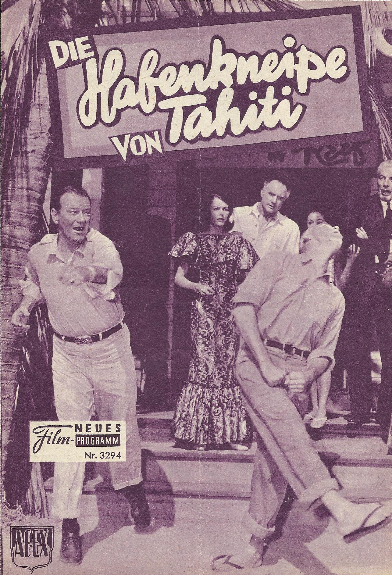 3294: Die Hafenkneipe von Tahiti (John Ford) John Wayne, Lee Marvin, Elizabeth Allen, Jack Warden, Cesar Romero, Dorothy Lamour, Jaqueline Malouf, Cherylene Lee, Tim Stafford, Marcel Dalio, Jon Fong