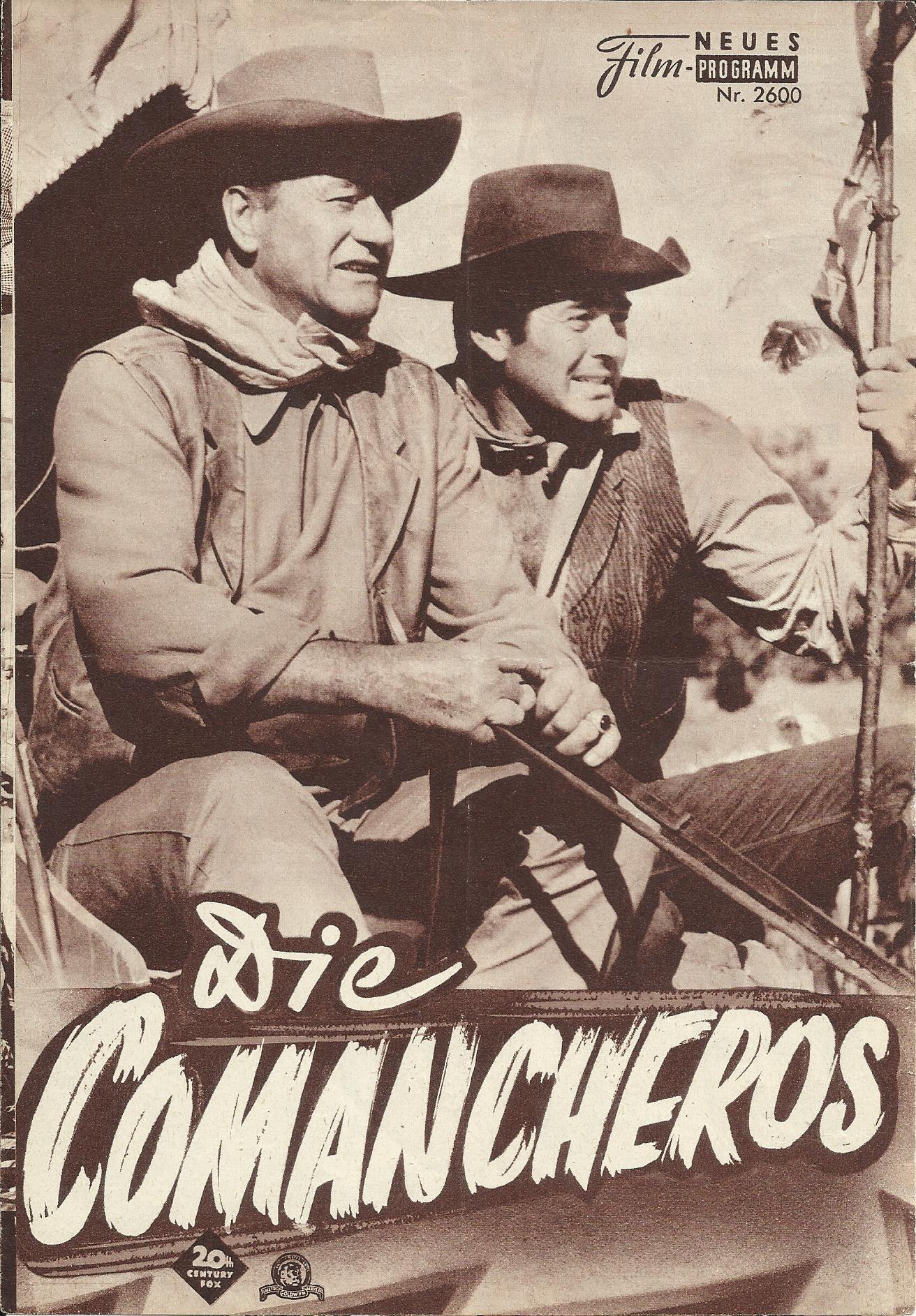 2600: Die Comancheros ( Michael Curtiz ) John Wayne, Stuart Whitman, Ina Balin, Nehemiah Persoff, Lee Marvin, Michael Ansara, Pat Wayne, Bruce Cabot, Joan O´Brien