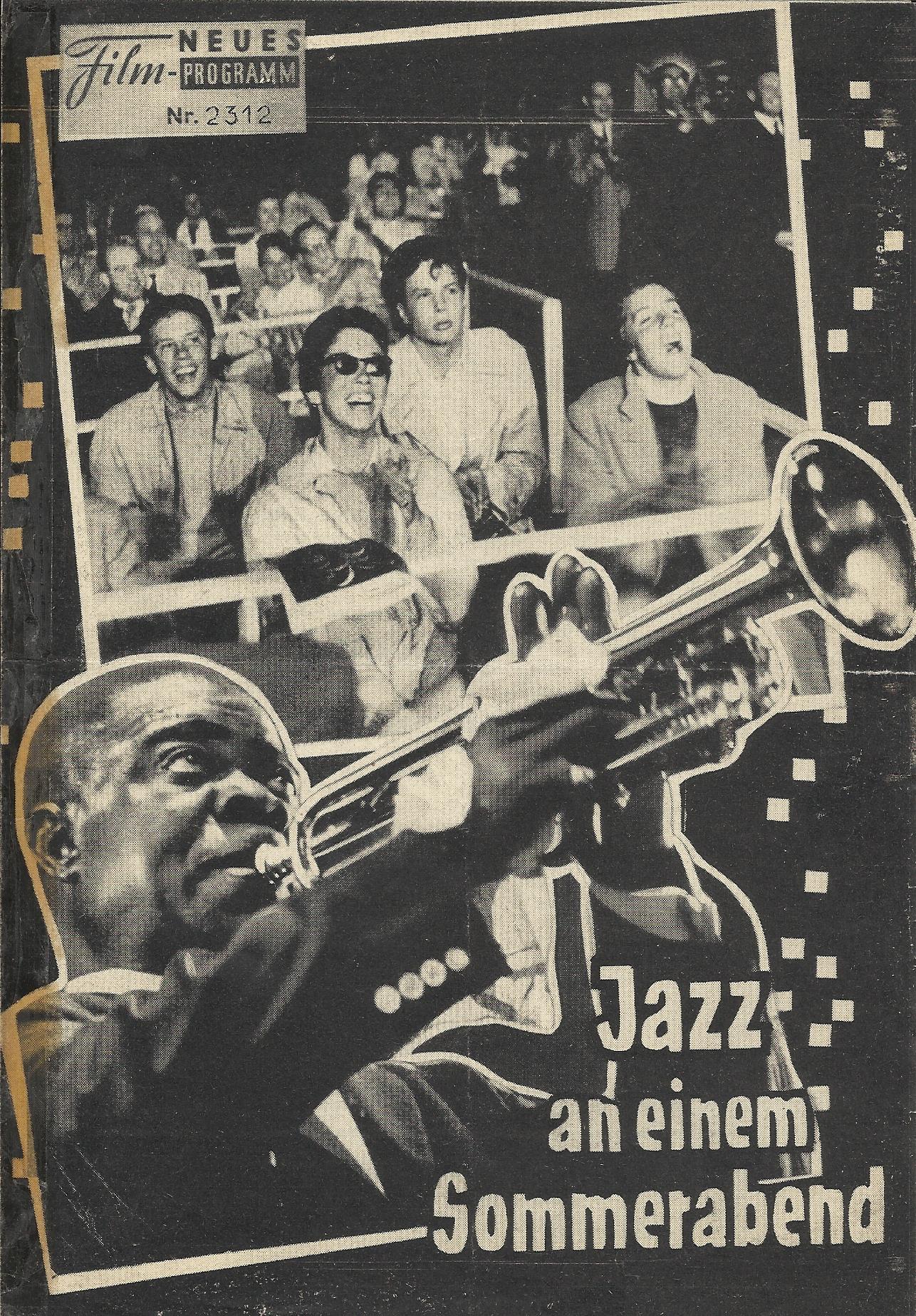 2312: Jazz an einem Sommerabend (Bert Stern) Louis Armstrong, Jimmy Giuffre Trio, Thelonius Monk, Sonny Stitt, Anita O´Day, George Shearing Quintett, Dinah Washington, Gerry Mulligan, Big Maybelle, Chuck Berry, Chico Hamilton Quintett, Jack Teagarden, Mah