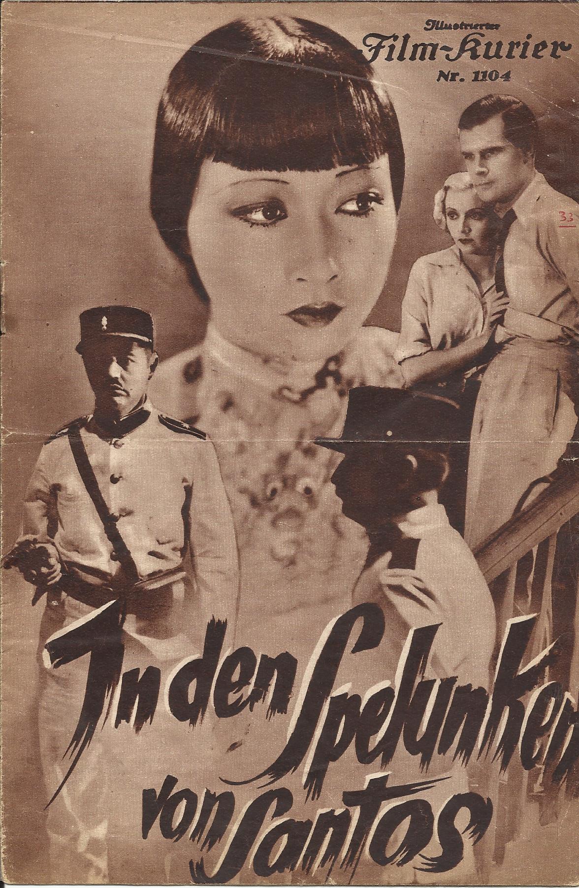 1104: In den Spelunken von Santos ( Menschenräuber am Werk ) Anna May Wong, Henry Victor, Lawrence Großmith, Rene Ray, Margaret Yarde, Victor Garland,