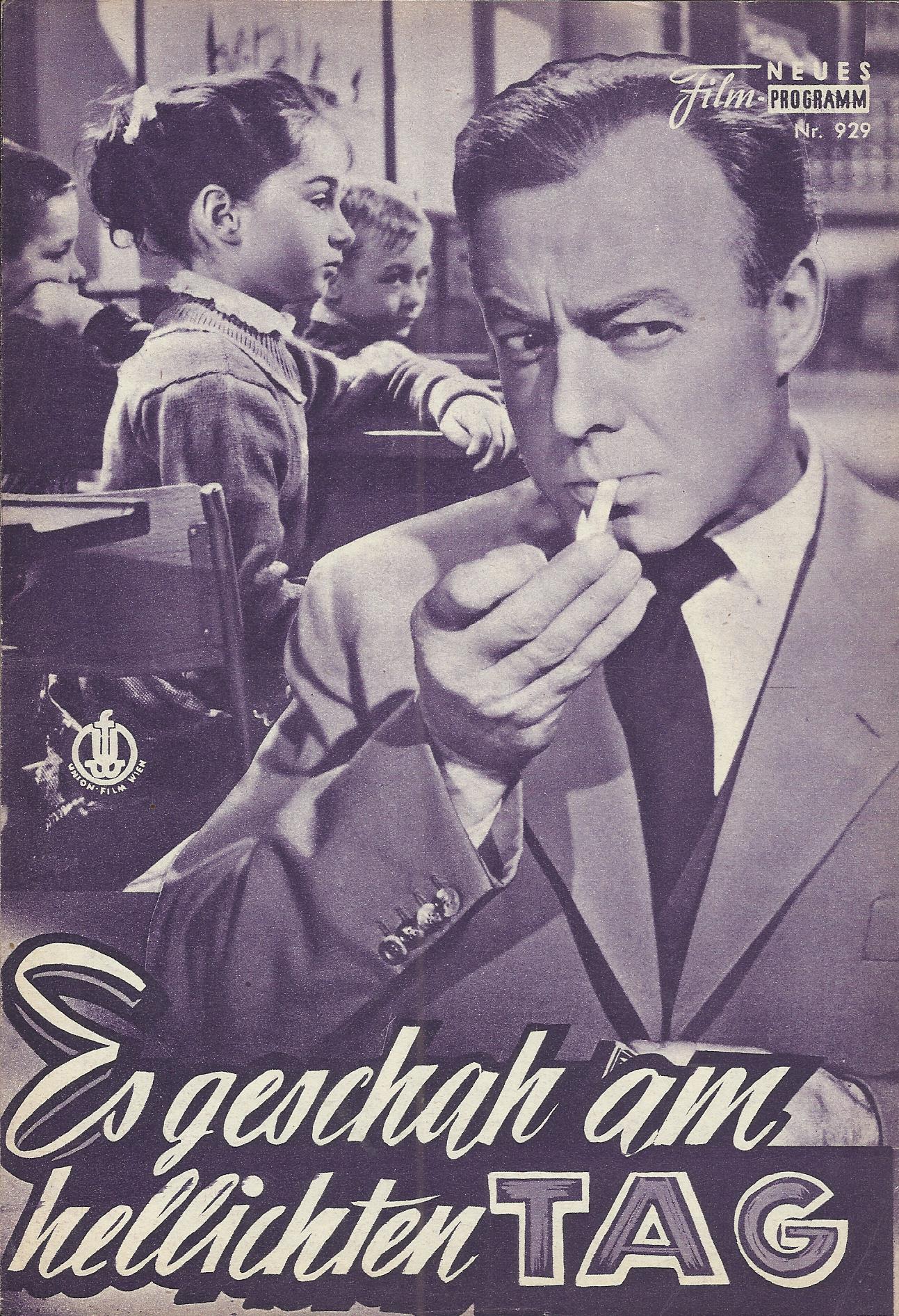 929: Es geschah am hellichten Tag ( Friedrich Dürrenmatt ) ( Violett ) Heinz Rühmann, Michel Simon, Ewald Balser, Gert Fröbe, Berta Drews, Siegfried Lowitz, Maria Rosa Salgado, Anita von Ow, Barbara Haller, Heinrich Gretler