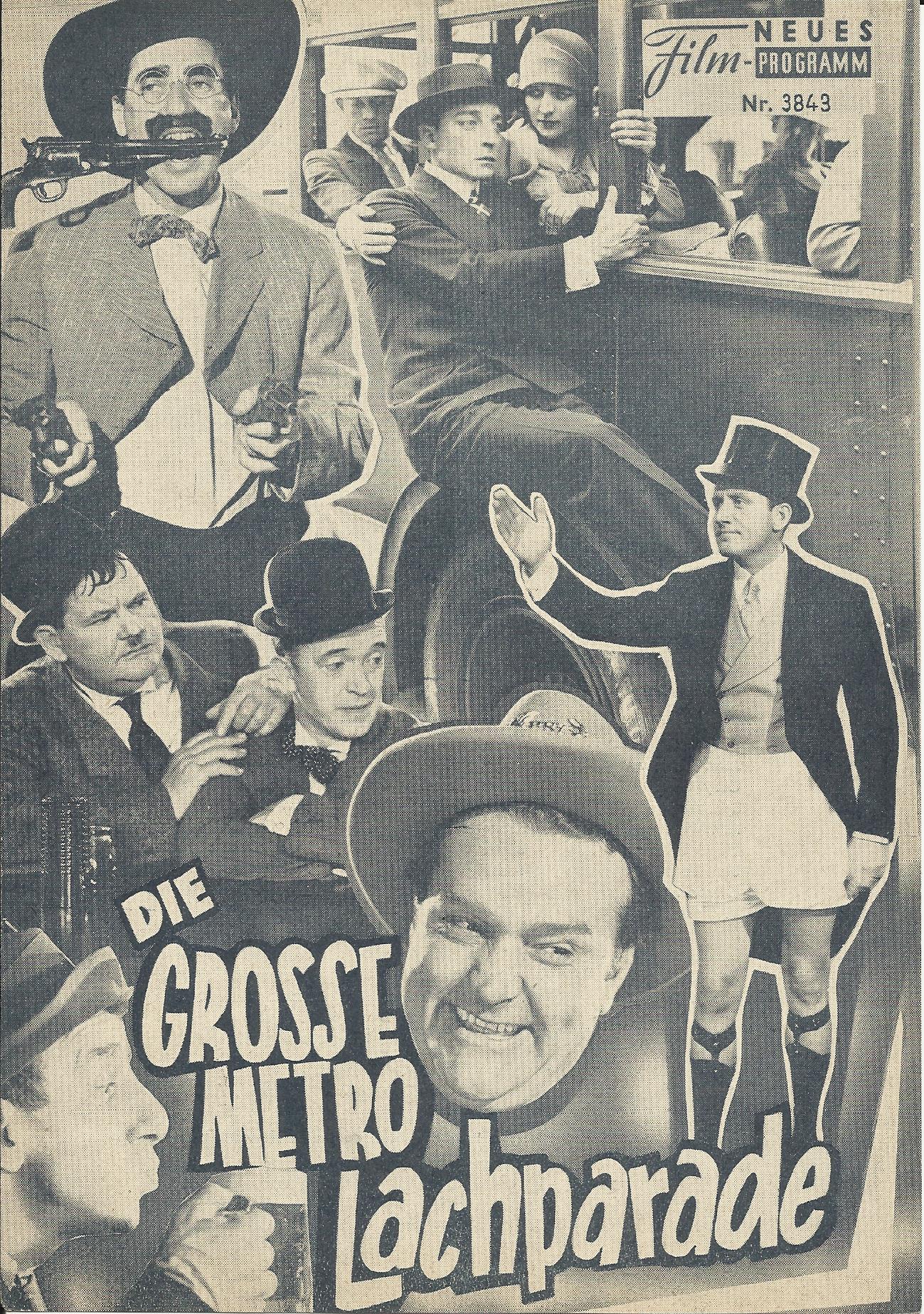 3843: Die grosse Metro Lachparade (Robert Youngson) Stan Laurel & Oliver Hardy, Clark Gable, Grete Garbo, Die Marx Brothers, Jean Harlow, Cary Grant, Spencer Tracy, Katherine Hepburn, W. C. Fields