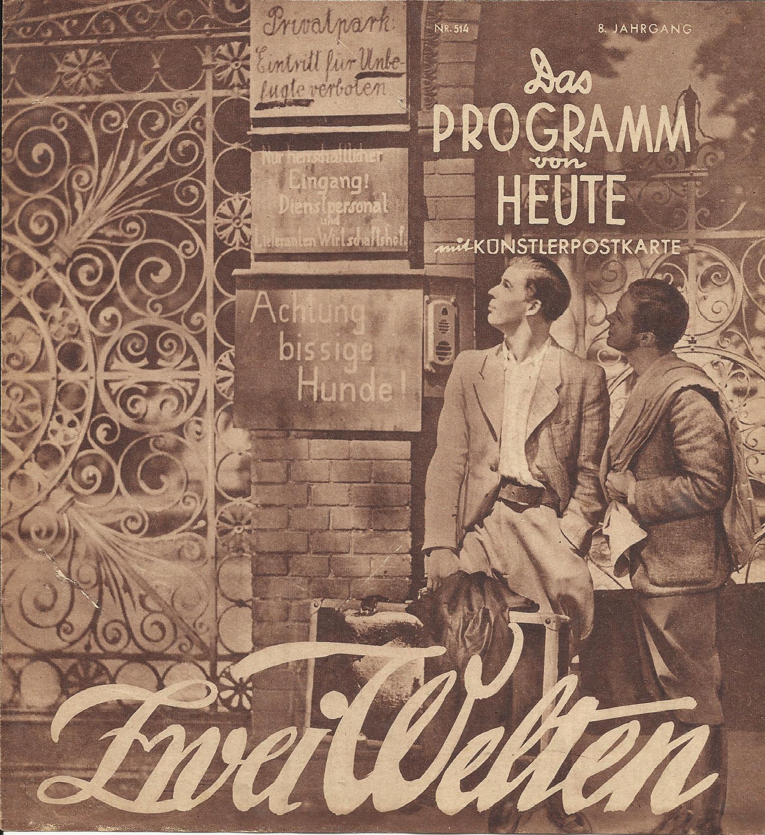1577: Zwei Welten ( Gustaf Gründgens ) Antje Weisgerber, Ida Wüst, Hadrian M. Netto, Marianne Simson, Joachim Brennecke,