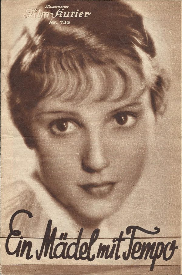 735: Ein Mädel mit Tempo ( R. A. Stemmle ) Dolly Haas, Leopoldine Konstantin, Karl Ludwig Schreiber, Oskar Sima, Theo Lingen, Albert Lieven, Ralph Arthur Roberts,