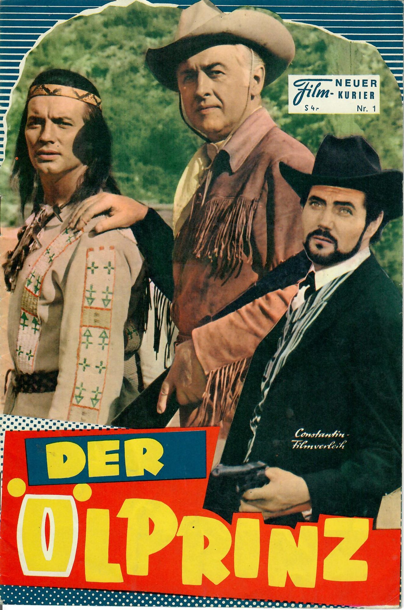 01: Der Ölprinz ( Karl May ) ( Dunkelblau ) Pierre Brice, Stewart Granger, Terence Hill, Macha Meril, Antje Weisgerber, Heinz Erhardt, Harald Leipnitz, Walter Barnes, Paddy Fox,