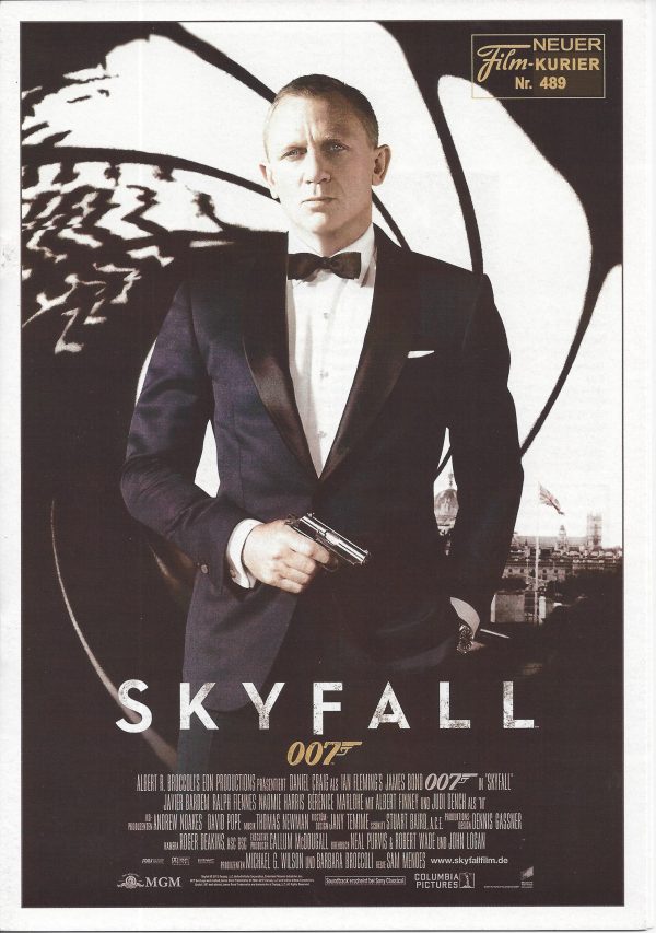 489: Skyfall ( James Bond 007 ) ( Ian Fleming ) Daniel Craig, Javier Bardem, Judi Dench, Ralph Fiennes, Naomie Harris, Berenice Marlohe, Albert Finney, Ola Rapace,