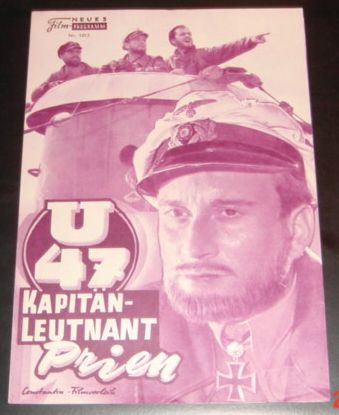 1013: U47 Kapitän-Leutnant (Harald Reinl) Joachim Fuchsberger, Dieter Eppler, Sabrina Sesselmann, Harald Juhnke, Ute Hallant, Olga Tschechowa, Richard Häussler, Ernst Reinhold, Raidar Müller, Mathias Fuchs, Rolf Weih, Rolf Möbius