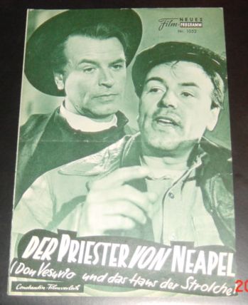 1052: Der Priester von Neapel (Siro Marcellini) O.W. Fischer, Christian Wolff, Ingrid Stenn, Michael Ande, Nino Taranto, Marisa Merlini, Guiseppe Poreili, Tina Pica, Nino Manfredi, Martinetti Alberto