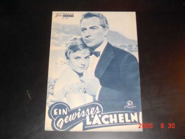 1091: Ein gewisses Lächeln (Jean Negulesco) Rossano Brazzi, Joan Fontaine, Bradford Dillman, Christine Carere, Eduard Franz, Katherine Locke, Kathryn Givney, Steven Geray, Trude Wyler, Sandy Livingston, Renate Hoy, Muzaffer Tema