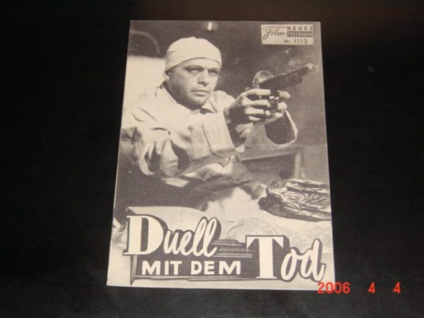1119: Duell mit dem Tod (Jack Cardiff) Richard Todd, Herbert Lom, Betsy Drake, Warren Stevens, Carlo Justini, Paul Carpenter, Alexander Knox, Lisa Gastoni, Peter Arne, Catherine Boyle, John Crawford, John McLaren, Kay Callard, Jackie Collins, Maggie McGr