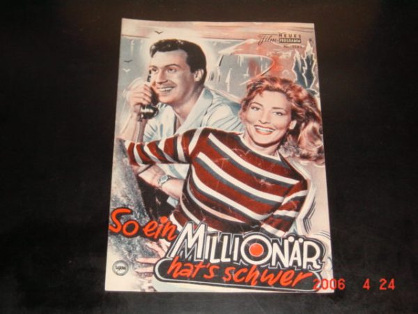 1143: So ein Millionär hats schwer (Geza v. Cziffra) Peter Alexander, Heinz Erhardt, Germaine Domar, Wolfgang Wahl, Elga Andersen, Loni Heuser, Erich Fiedler, Erich Nikowitz, Louis Soldan, Ernst Waldbrunn, Hans Podehl, Brigitte Mira, Fritz Eckhardt