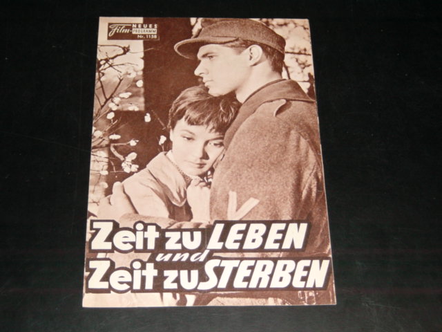 1158: Zeit zu leben und Zeit zu sterben (Douglas Sirk) Klaus Kinski, Alice Treff, Alexander Engel, John Gavin, Liselotte Pulver, Jock Mahoney, Don DeFore, Keenan Wynn, E. M. Remarque, Dieter Borsche, Barbara Rütting, Thayer David